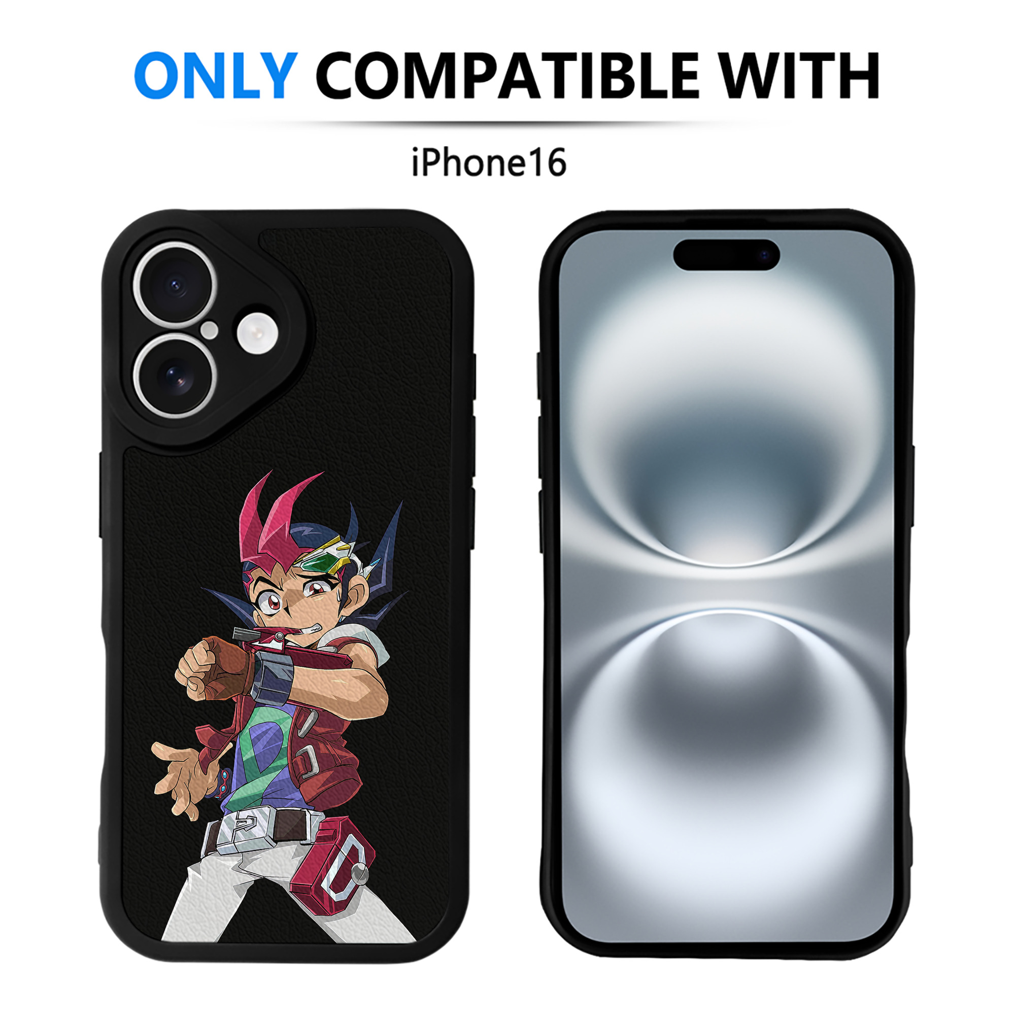 遊☆戯☆王 Yu-Gi-Oh! 【iPhone 16シリーズ対応】シリコンスマホケース（レザー調） 材質：シリコン